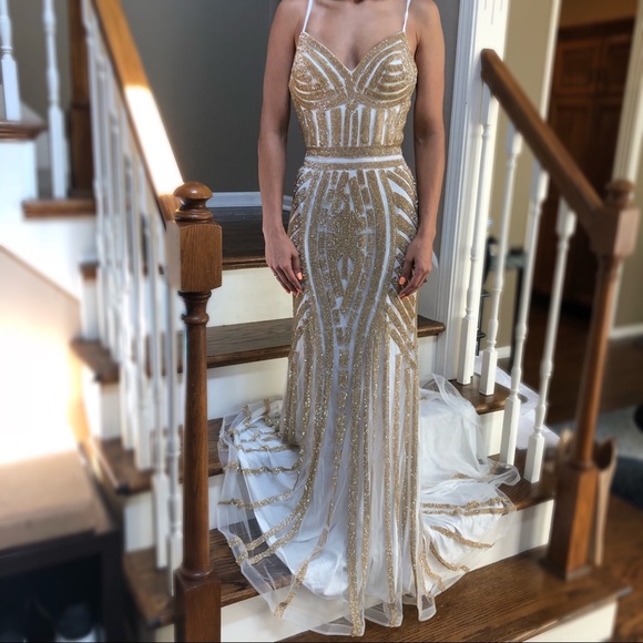 Judy & Julia sexy rhinestone pageant evening dress - Picture 2 of 8